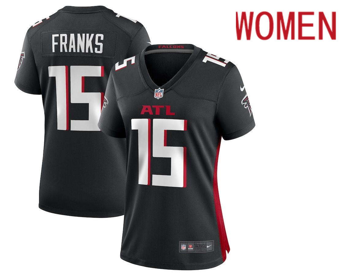 Women Atlanta Falcons 15 Feleipe Franks Nike Black Game NFL Jersey